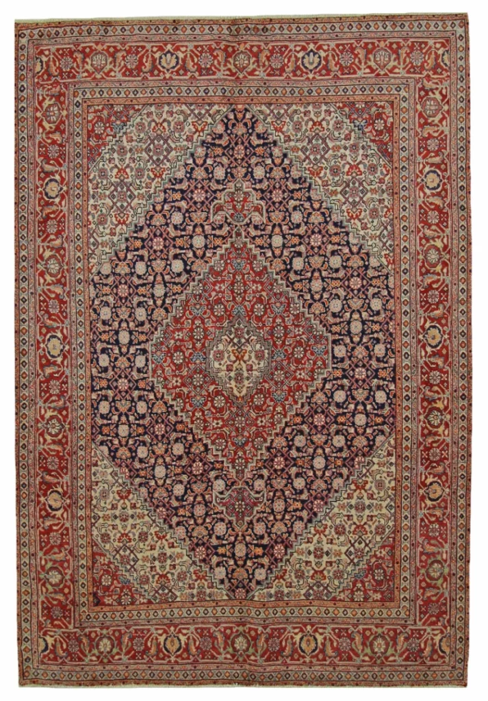 Täbris Orientteppich 296 x 207 cm, 50 Raj, handgeknüpft