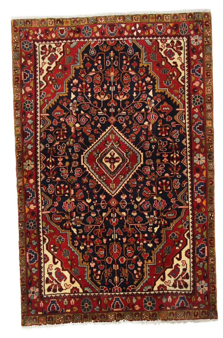 Mahal Orientteppich 175 x 114 cm, rot, 200.000 Knoten, handgeknüpft