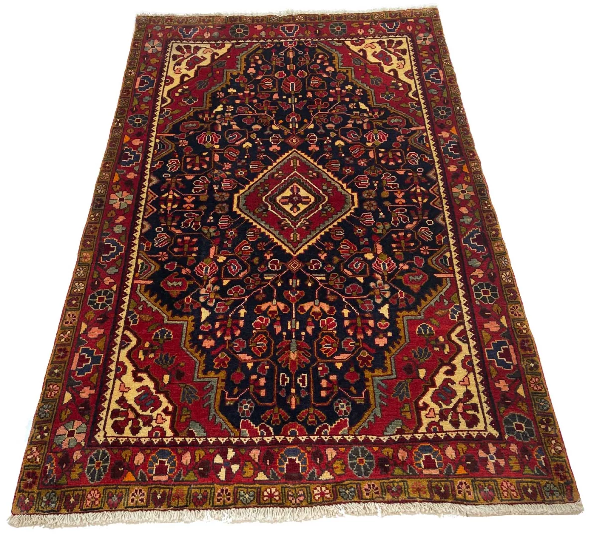 Mahal Orientteppich 175 x 114 cm, rot, 200.000 Knoten, handgeknüpft