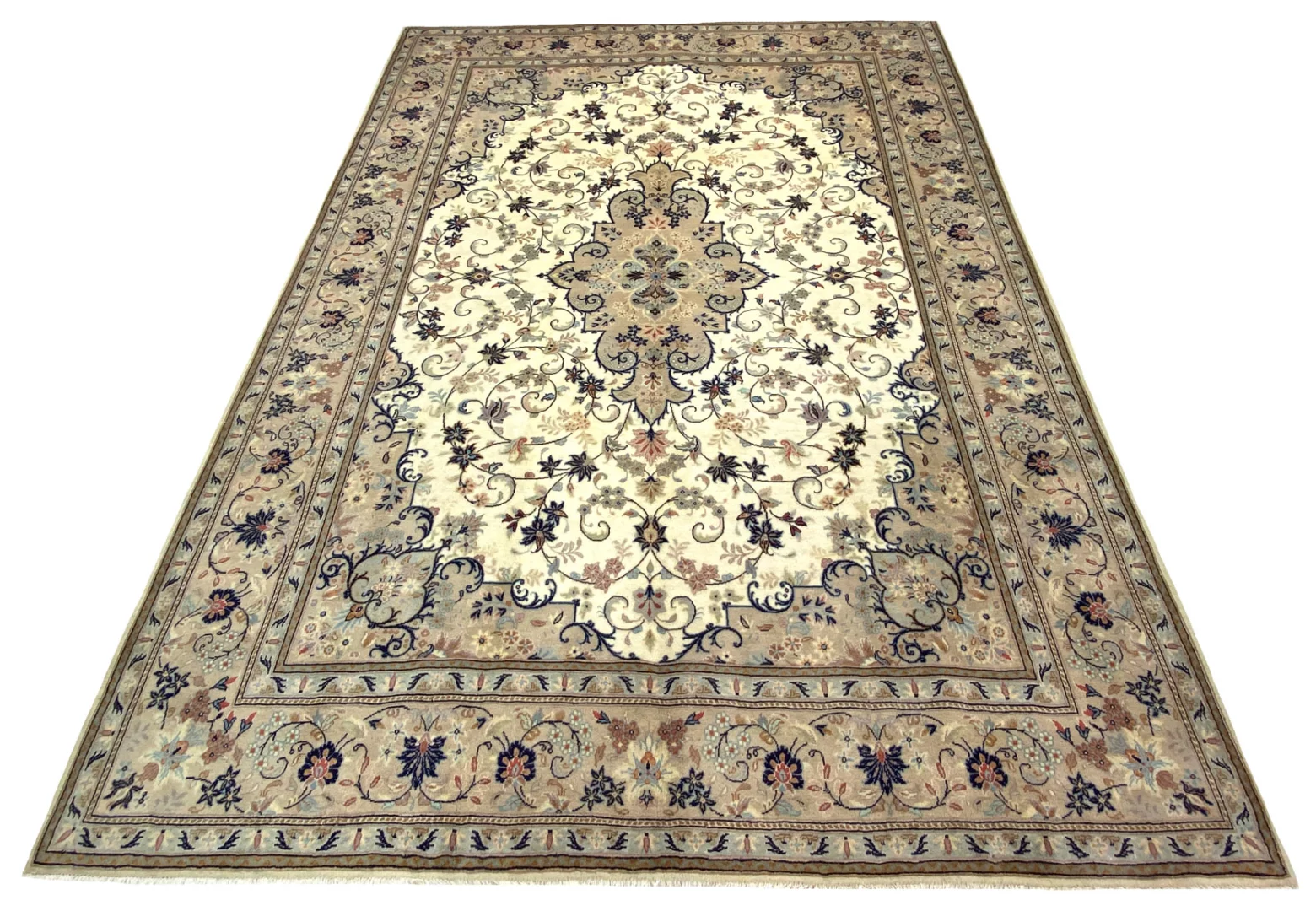 Mahal Orientteppich 347 x 246 cm, rot, handgeknüpft, 100.000 Knoten/m²