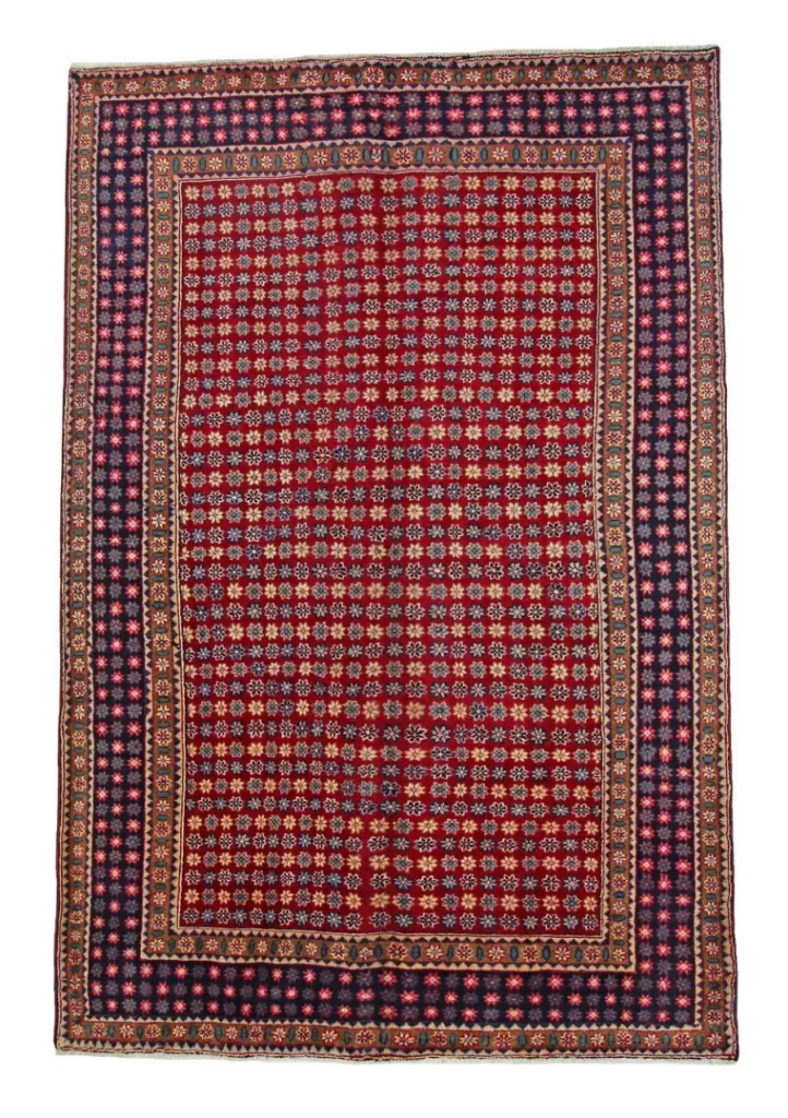 Maschhad Teppich 292 x 196 cm, floral, 250000 Knoten, handgeknüpft