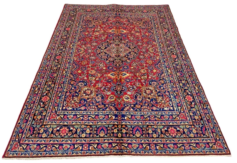 Maschhad Orientteppich 290 x 201 cm blumig, handgeknüpft