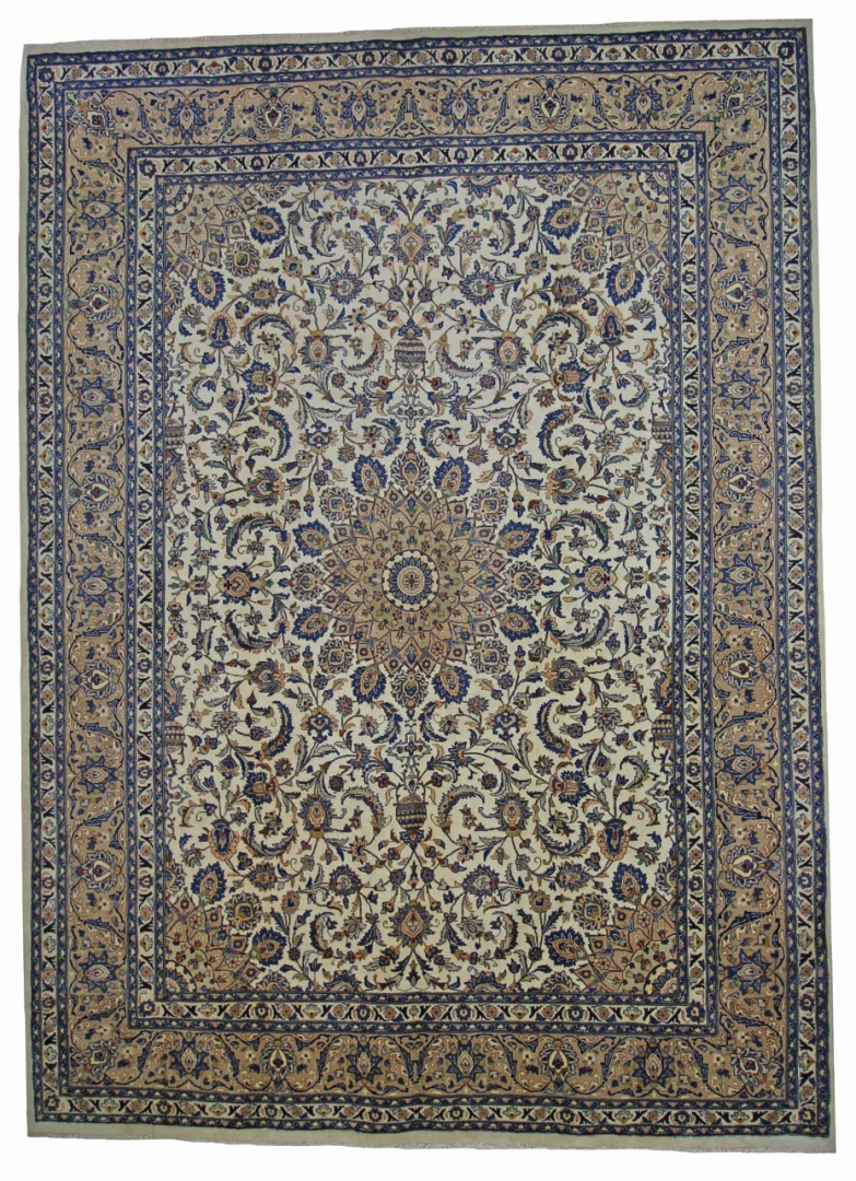 Maschhad Perserteppich 330 x 247 cm, floral, 250.000 Knoten, handgeknüpft