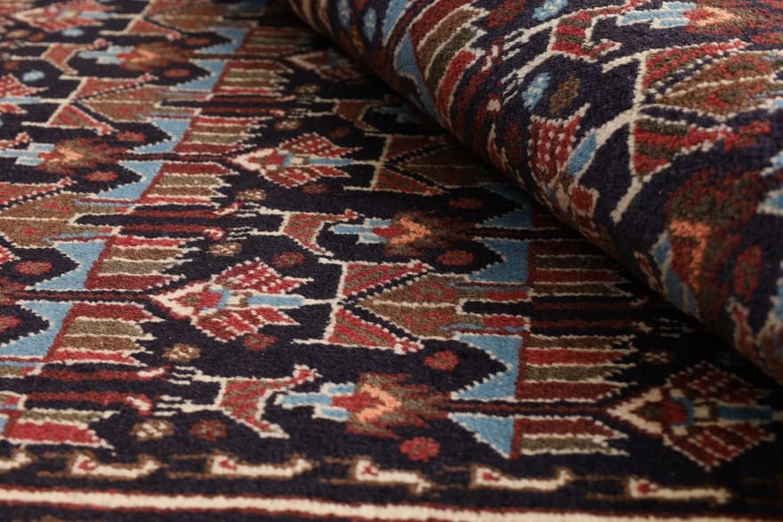 Afshar Teppich 124x91 cm, traditionelles Design, handgeknüpft