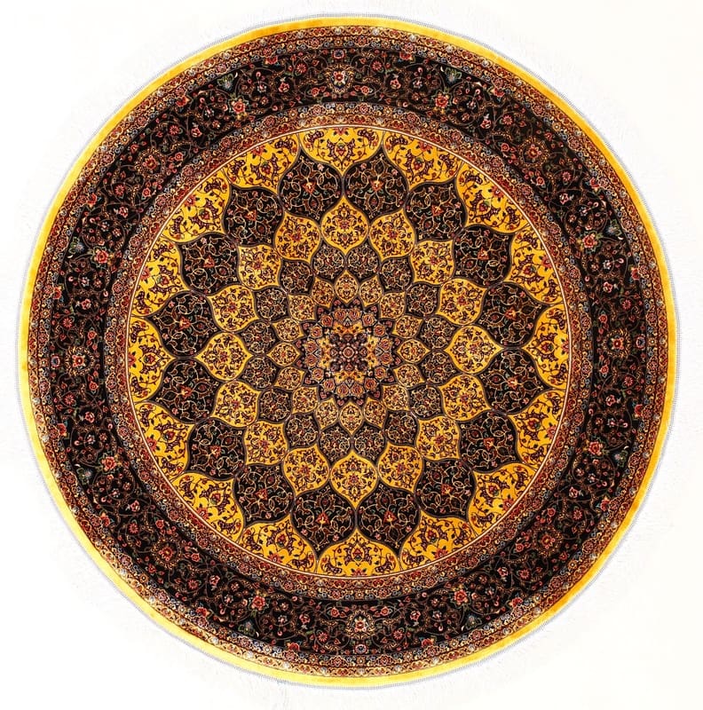 QomDesign Teppich 202x201 cm – Handgeknüpft, orientalisches Muster
