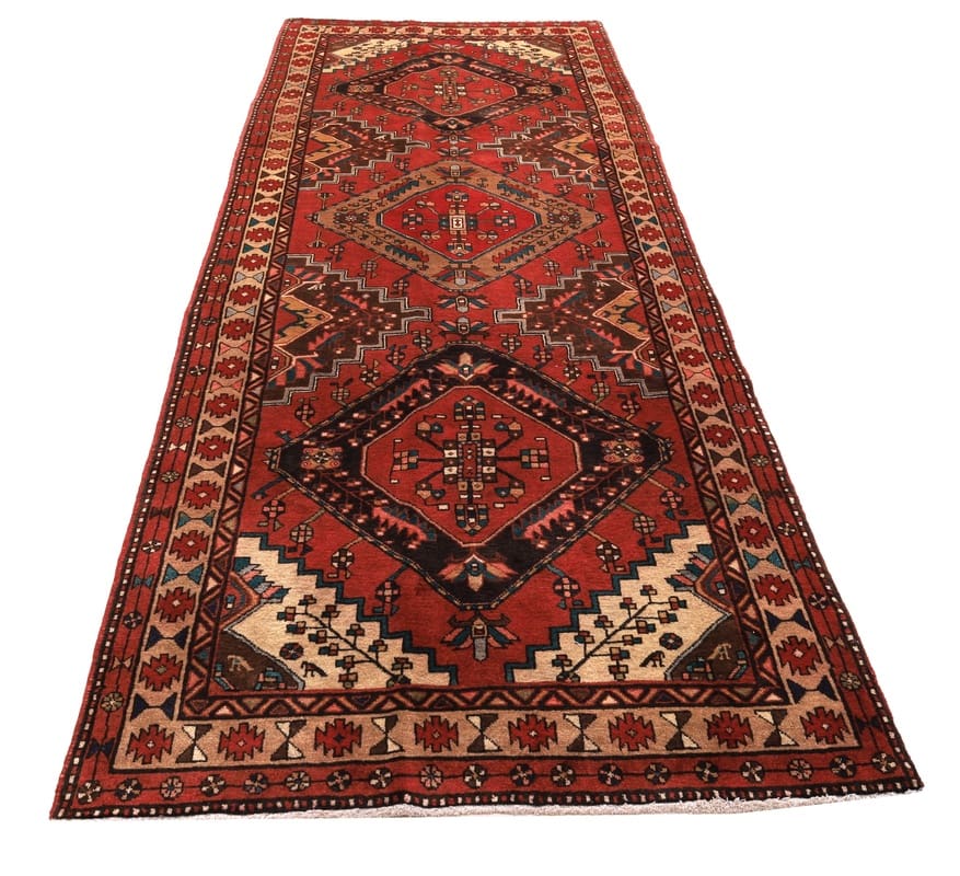 Ardebil Teppich 355x129 cm, mittelfein, orientalisches Muster, handgeknüpft