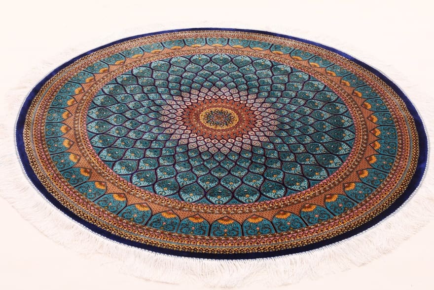 QomDesign Teppich 202x201 cm – Handgeknüpft, Orientalisches Muster