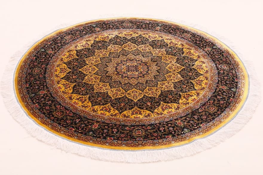 QomDesign Teppich 202x201 cm – Handgeknüpft, orientalisches Muster
