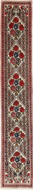 Senneh Teppich 302x54 cm aus Naturwolle – handgeknüpft, Perserteppich