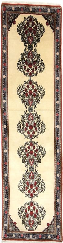 Ghom Teppich 302x77 cm, Seide, handgeknüpft, Orientteppich