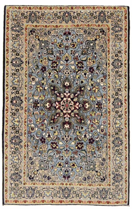 TeppichBazar Ghom Teppich 164x103 cm – Eleganter Orientteppich handgeknüpft