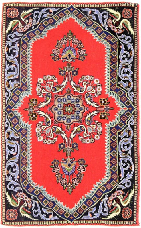 Ghom Teppich 102x61 cm - edel, 100% Seide, handgeknüpft