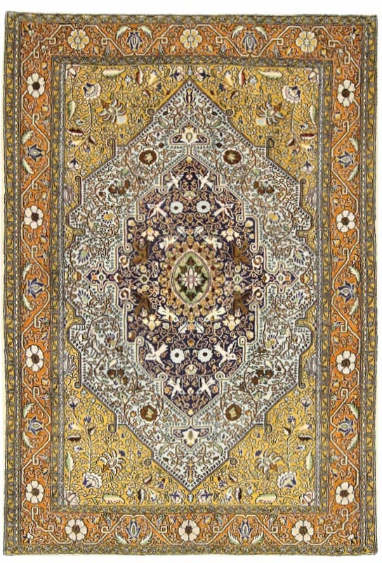 Ghom Teppich 214x146 cm – edel handgeknüpft