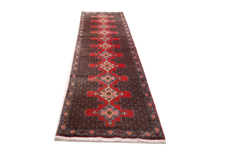 Senneh Teppich 374x91 cm – Handgeknüpft aus Kurdistan, Perserteppich