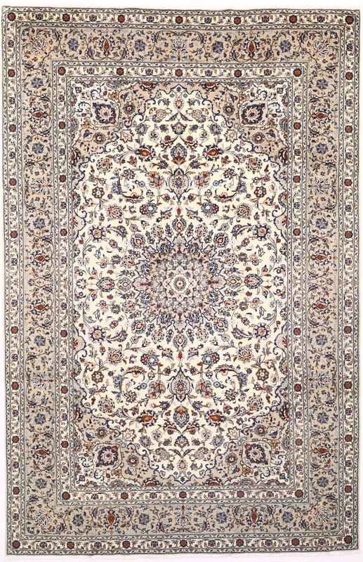 KESHAN Orientteppich 372x244 cm mit klassischem Medaillon, handgeknüpft