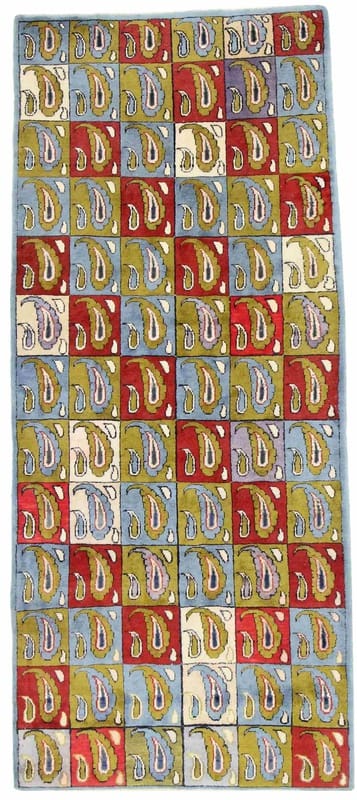 Handgeknüpfter Keshan Teppich 219x84 cm – Modernes Paisley-Muster