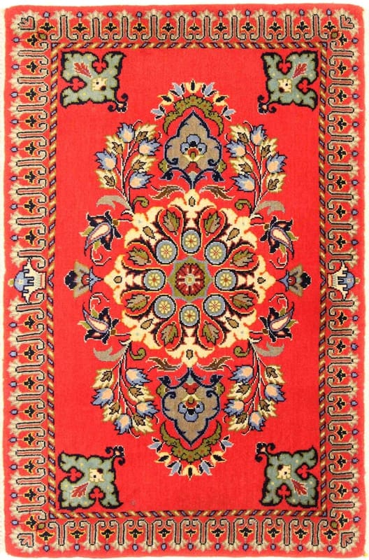 Isfahan Teppich 97x61 cm, 650.000 Knoten, handgeknüpft, Perserteppich