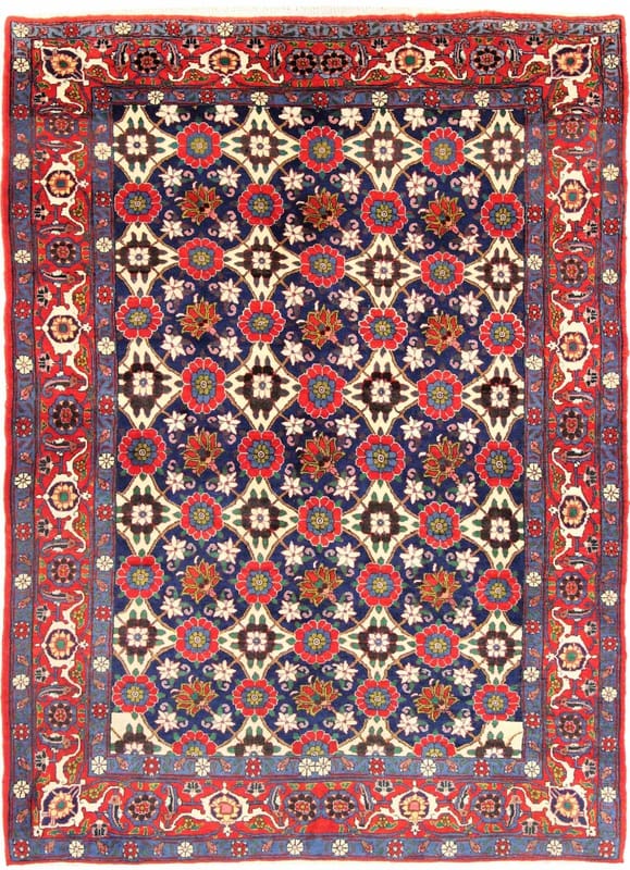 Orientteppich Waramin 214x155 cm, florales Medaillon, handgeknüpft