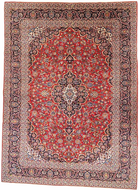 Keshan Teppich 367x268 cm – traditionell, handgeknüpft, Perserteppich