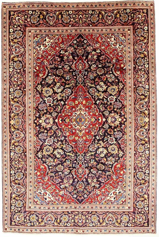 KESHAN Teppich 299x199 cm - Handgeknüpft, Perserteppich, klassisch