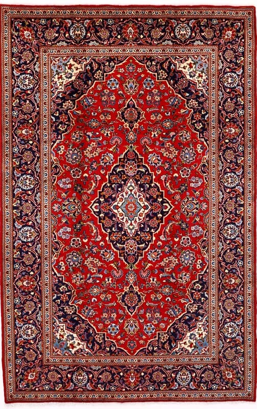 KESHAN Orientteppich 324x209 cm mit Medaillon, handgeknüpft