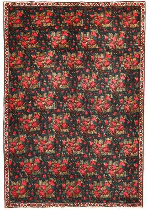 Sirjan Orientteppich 262x181 cm – geometrisches Muster, handgeknüpft