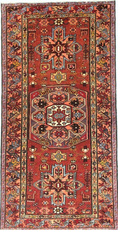 Orientteppich ZANJAN 206x105, handgeknüpft, traditionelles Muster