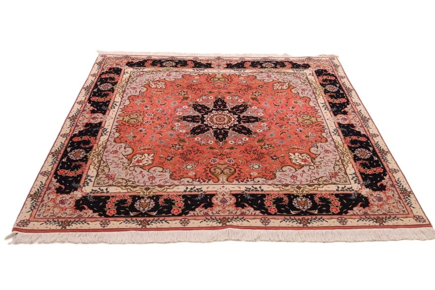 Tabriz 50 Raj Teppich 201x199 cm – Handgeknüpft, Perserteppich