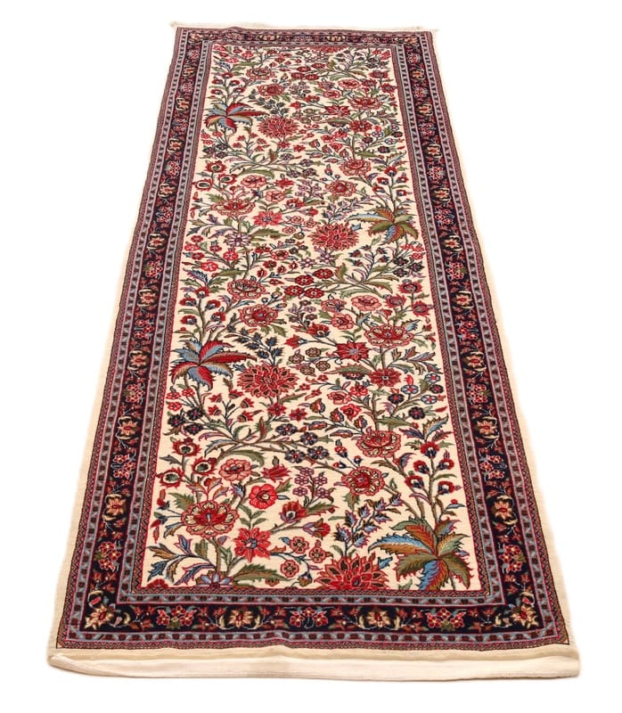 Ghom Teppich 236x83 cm – Handgeknüpft, edle Wolle, florales Design