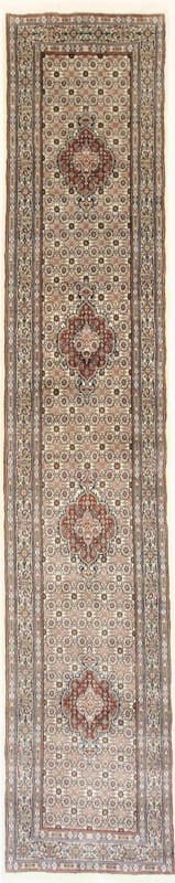 Handgefertigter Moud-Teppich 410x81 cm aus Birdjand, Orientteppich
