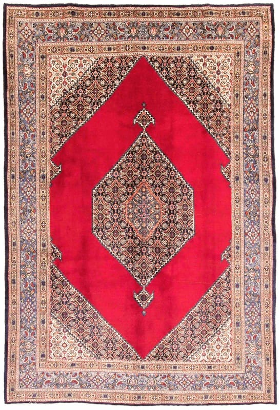 Birjand Teppich 317x211 cm, Moud Medaillon-Muster, handgeknüpft Perserteppich
