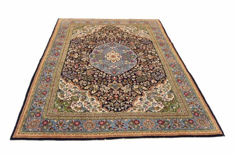 Ghom Teppich 356x224 cm - Eleganter Seidenteppich, handgeknüpft
