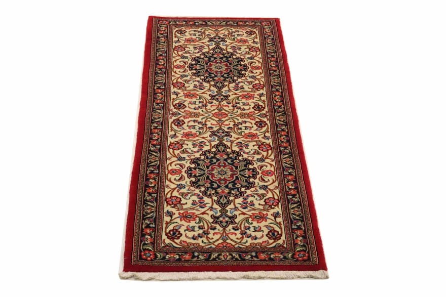 Ghom Teppich 199x66 cm – Handgeknüpft, elegantes Orientmuster