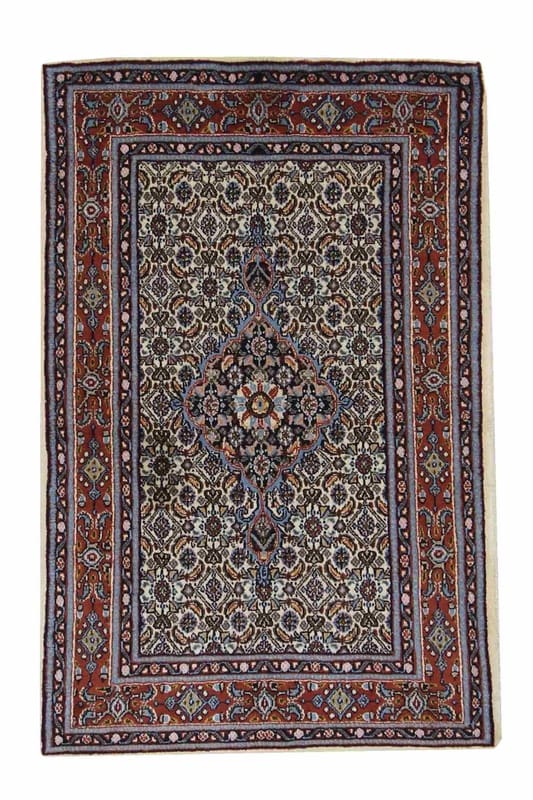 Orientteppich Moud 120x79 cm Medaillon-Muster handgeknüpft