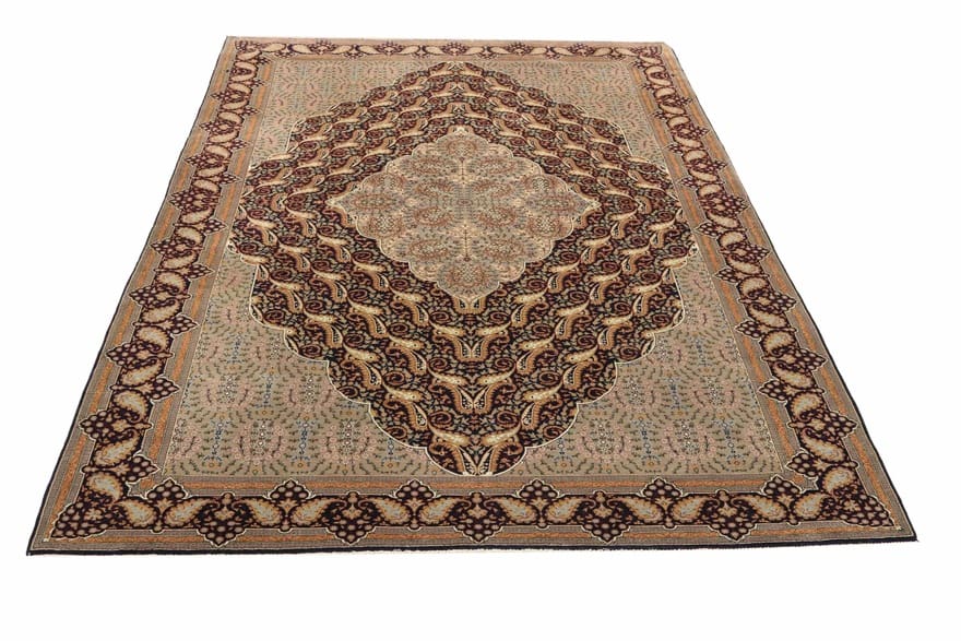 Ghom Teppich 327x205 cm, handgeknüpft, luxuriös, Orientteppich