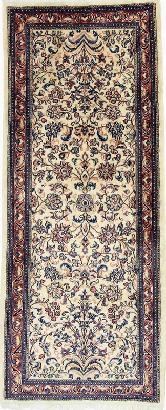Sarough Teppich 204x83 cm – Antik, Handgeknüpft, Sammlerstück
