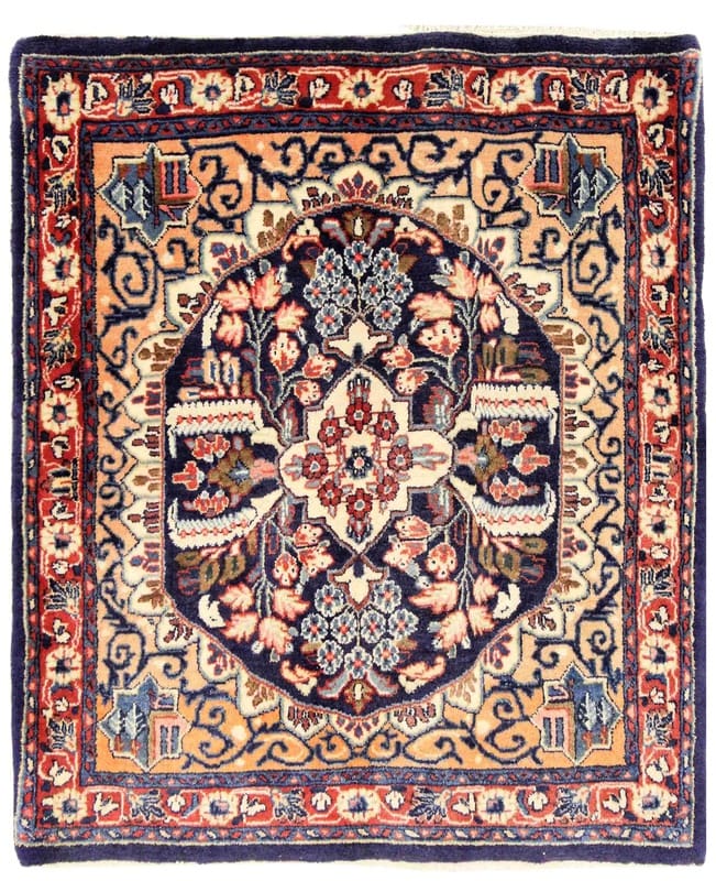 Antiker Sarough Teppich 84x71 cm - USA-Design, handgeknüpft