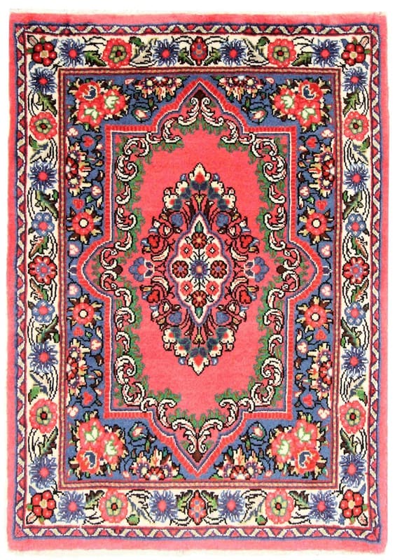 Sarough Teppich 96x68 cm, antik, handgeknüpft, Orientteppich