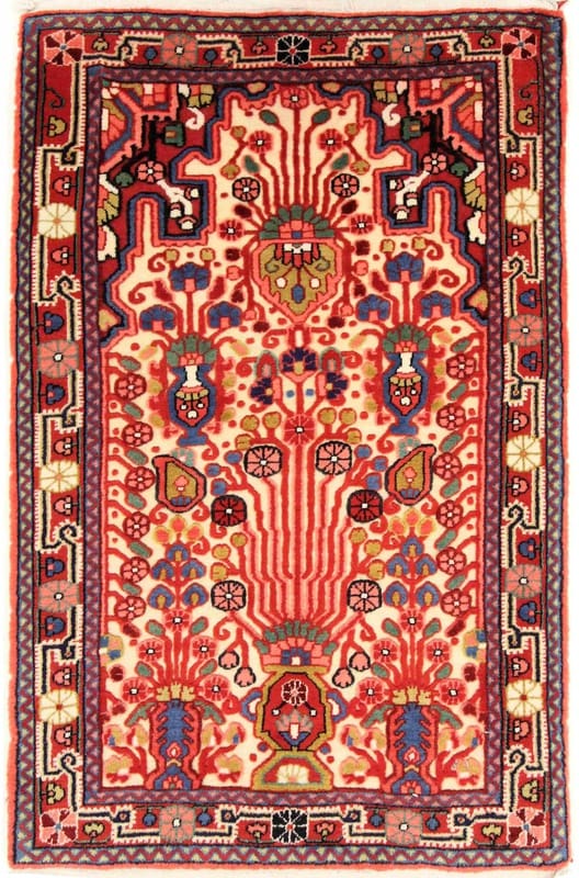 Antiker Sarough Mir Teppich 104x70 cm – handgeknüpft Orientteppich