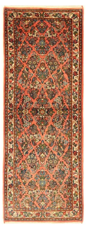 Handgeknüpfter TeppichBazar Sarough Teppich 223x81 – Klassik in Rot, Perserteppich