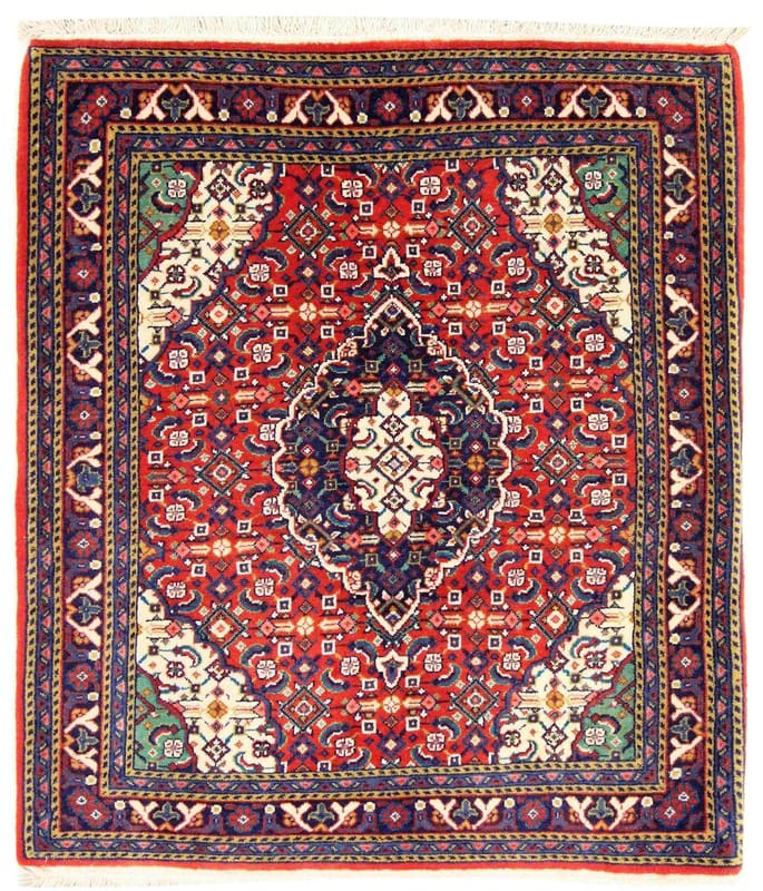 Sarough Teppich 82x69 cm - Antik, einzigartiges Design, handgeknüpft