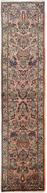 Orientteppich Sarough 351x86 cm – handgeknüpft, traditionelles Design