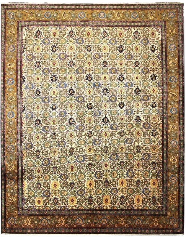 Tabriz Teppich 427x345 cm, handgeknüpft, hochwertige Verarbeitung