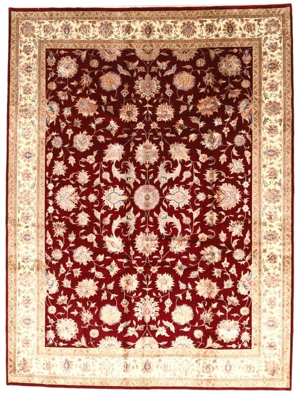 Orientteppich TABRIZ 362x257, handgeknüpft, Indien