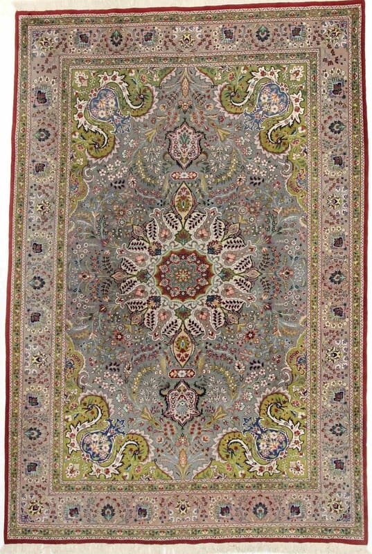 Tabriz 40 Raj Teppich 299x199 cm - handgeknüpft, Perserteppich H1