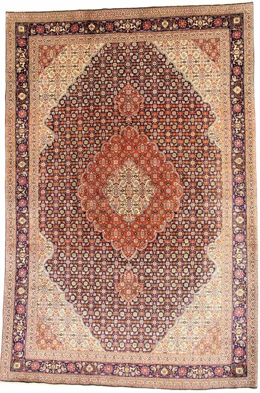 Tabriz Mahi 42 Raj Teppich 292x197 cm - handgeknüpft Perserteppich