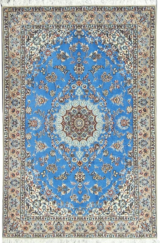 Exquisiter NAIN 6LA Teppich 148×101 cm – Königsblau, handgeknüpft