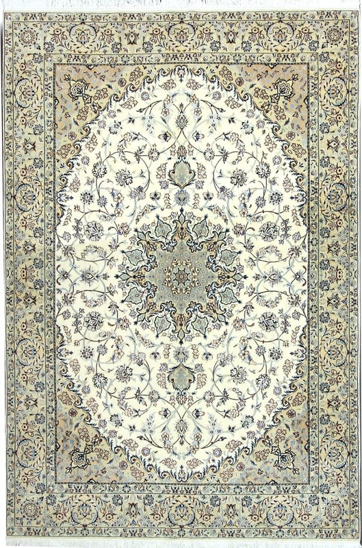 Exquisiter NAIN 9LA Teppich 294x199 cm, handgeknüpft, Perserteppich