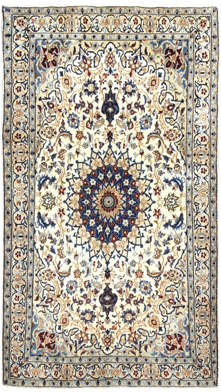 Nain Teppich 212x115 cm, 160.000 Knoten, handgeknüpft, Perserteppich