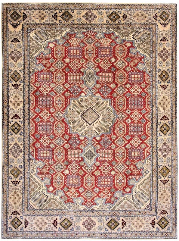 Nain 9 La Teppich 344x258 cm, feines Muster, handgeknüpft